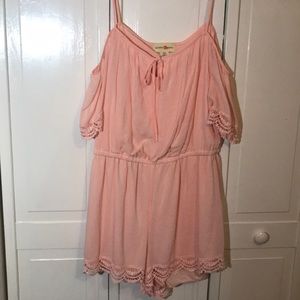 Light Pink Off The Shoulder Romper